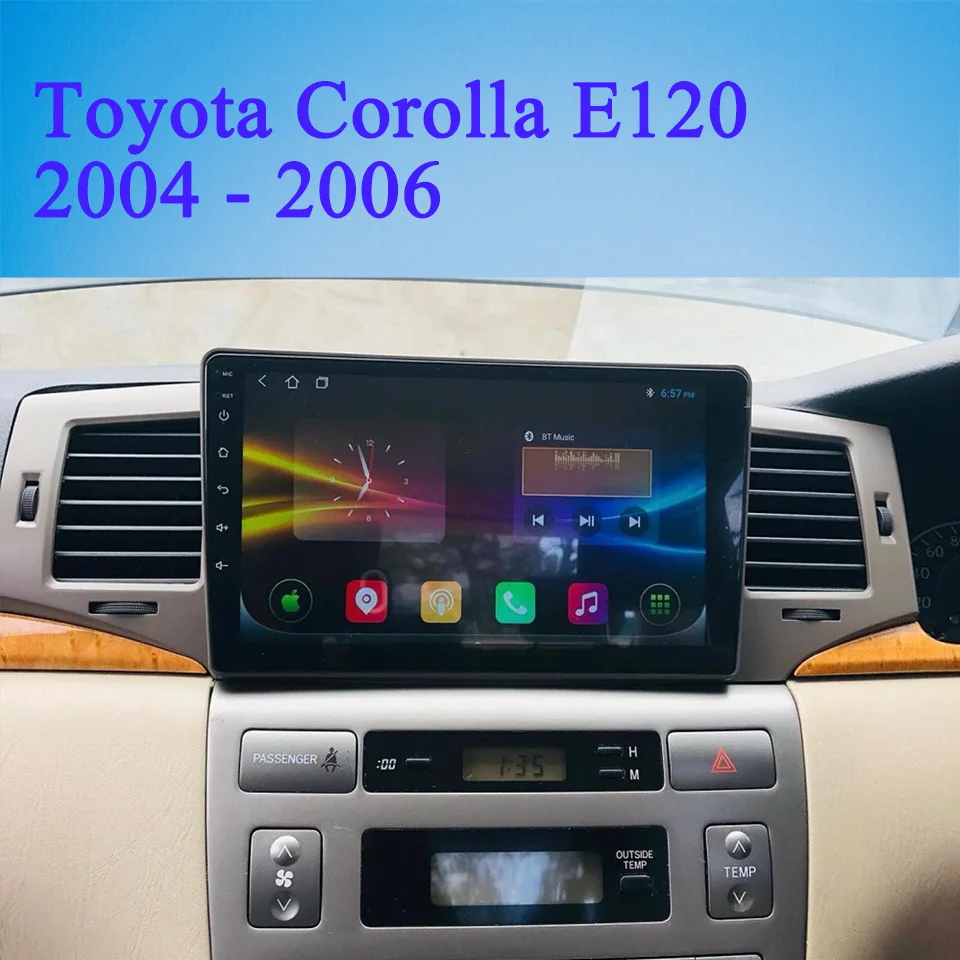

Car Auto Gps Navi Monitor Music Video MP5 HU For Toyota Corolla E120 2004 - 2006 Autoradio CarPlay 4G Lte WIFI 8Core Android 14