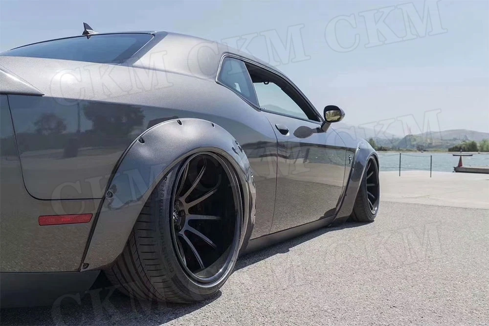 

Накладки-реснички (брови) на фары из FRP, черные, без покраски, для Dodge Challenger, стиль LB, защита и декор для автомобиля