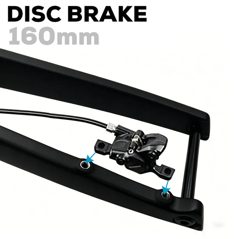 700C Carbon Fiber Road Bike Front Fork Tapered Flat Mount Disc Brake 28.6mm Thru Axle 100*12mm Bicycle Fork Support Bracket view 4
