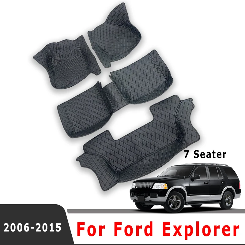 

Автомобильные коврики для Ford Explorer 2015 2014 2013 2012 2011 2010 2009 2008 2007 2006 (7 мест) Автоматические ковры на заказ Кожаные детали