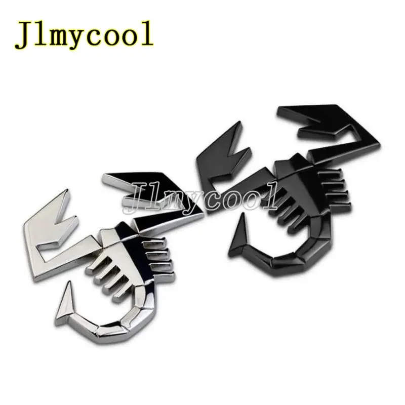 3D Metal Scorpion Car Styling hrome Zinc Alloy Adhesive Emblem Badge Sticker Decal for Fiat Abarth 500 600 124 125 595 Egea view 2