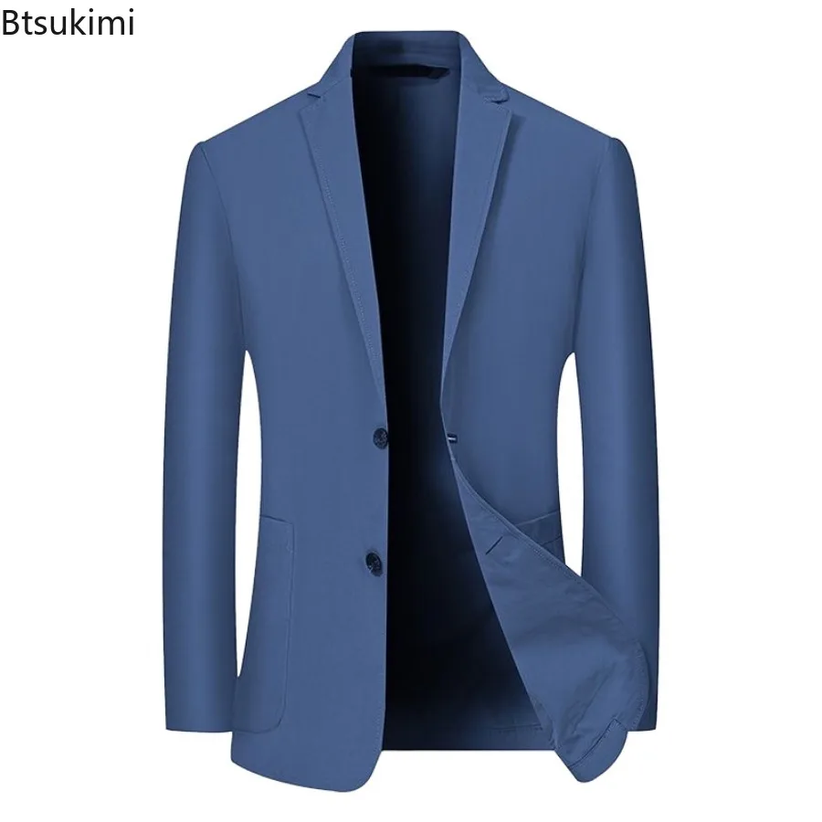 

New 2025 Summer Men's Breathable Thin Blazers Jackets Quality Male Quick Drying Blazers Coats Business Formal Wear Suits Coats