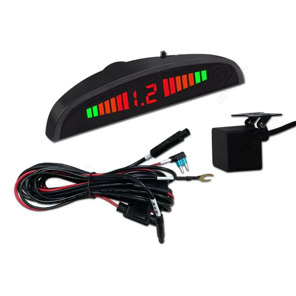 Monitor de Sensor de estacionamiento LED para coche, sistema Detector de Radar de marcha atrás automático, pantalla de retroiluminación LED, asistencia de estacionamiento, 0-10m