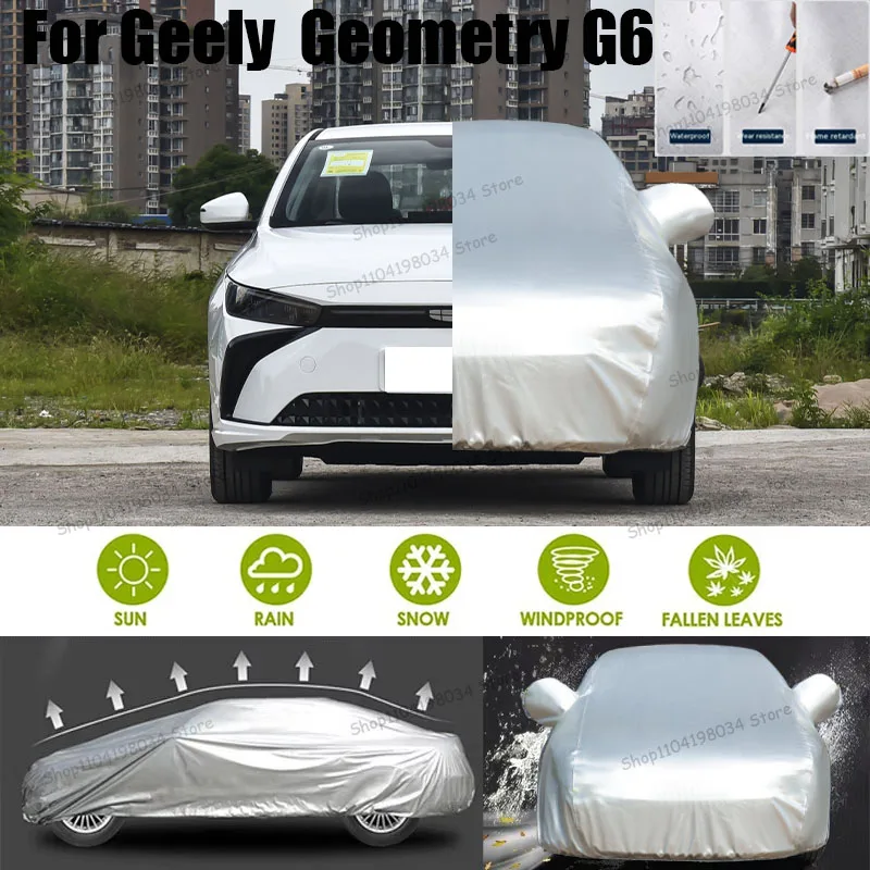 

For Geely Geometry G6 Auto Anti snow Anti dust Sunscreen Anti-uv Anti peeling paint And Anti Rainwater 210t car cover Car cover