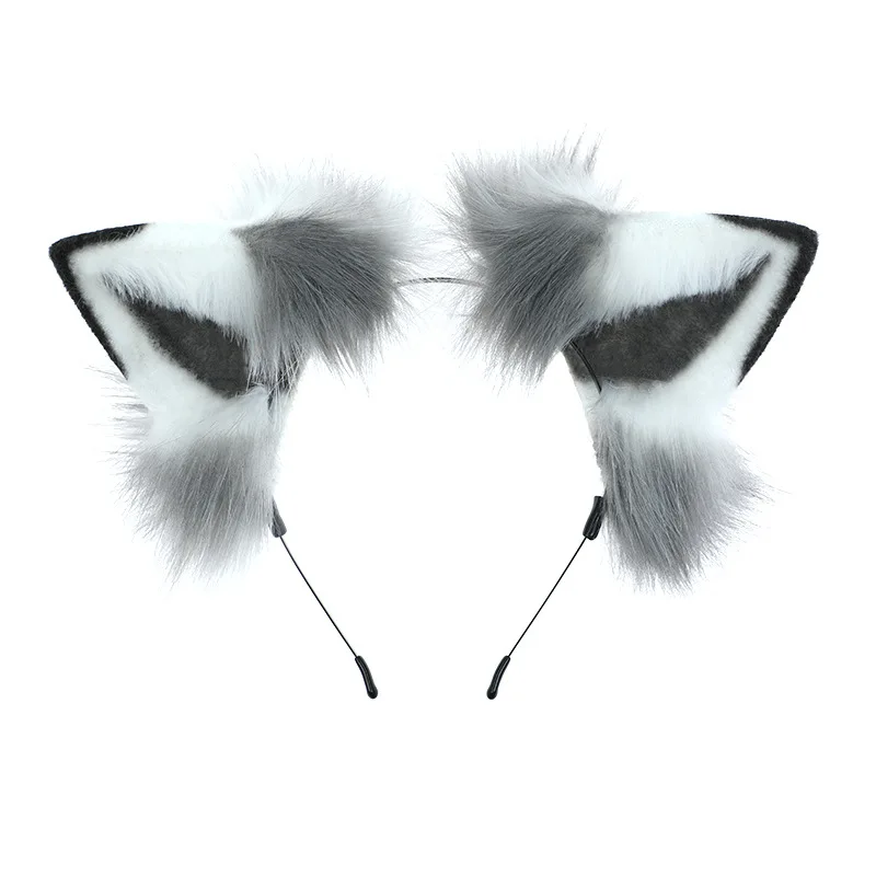 Kawaii สุนัขหู Plush Faux Fur Husky หู Headdress JK สาวผม Hoop อุปกรณ์เสริม Cosplay แมวหูที่ตกแต่งผมกิ๊บหนีบผม