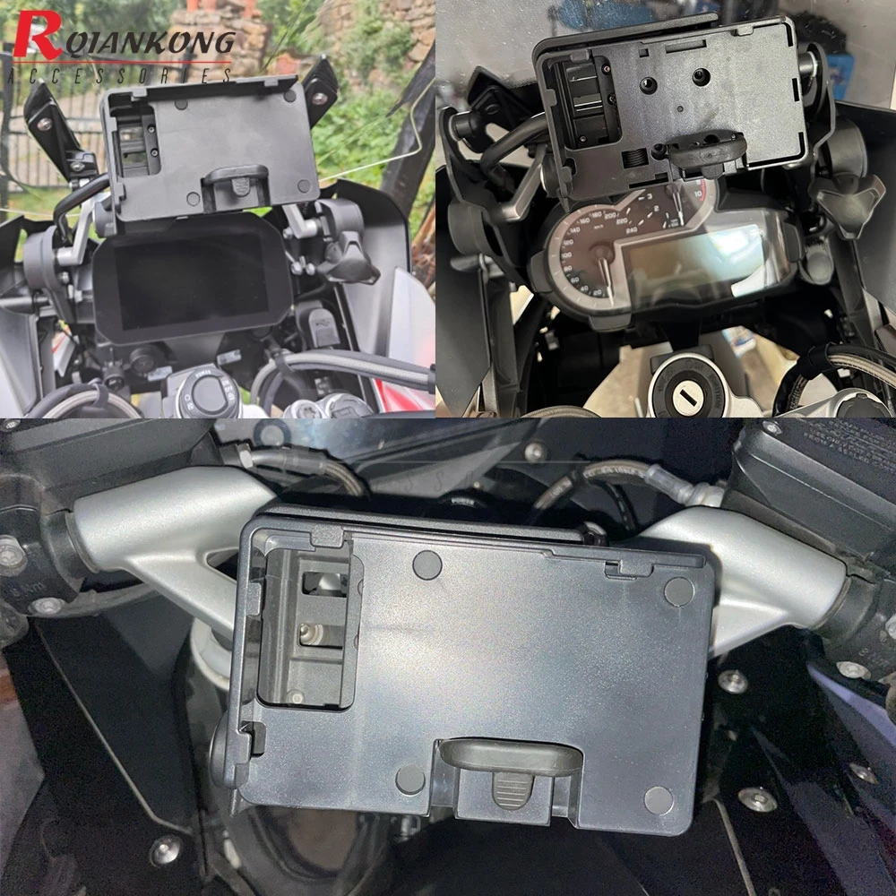 For Suzuki V-Strom DL650 DL650XT DL1000 VStrom 650 1000 2002-2024 Wireless & USB Charging Mobile Phone Navigation phone brackets