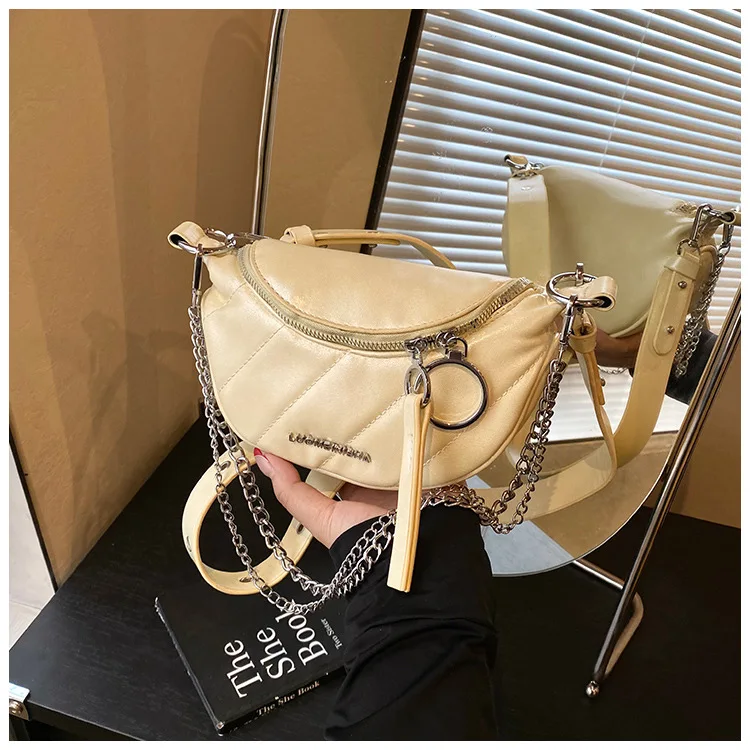 Lente - Trendy 2025! Luxe - Kwaliteit Dames Koreaans - Stijl Single - Schoudertas met ketting - Riem - Veelzijdig, Onder - Arm