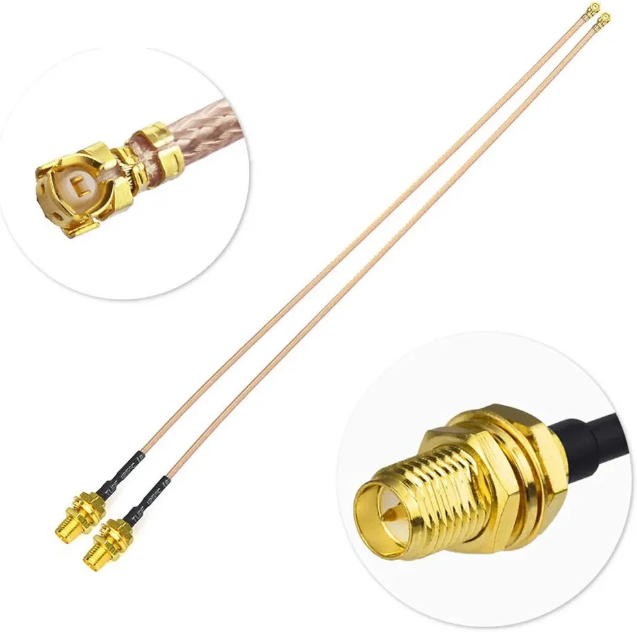 PR-SMA to IPEX RG178 SMA Male to uFL/u.FL/IPX/IPEX-1 SMA Female Adapter RF Coaxial Pigtail WIFI Antenna Extension Cable