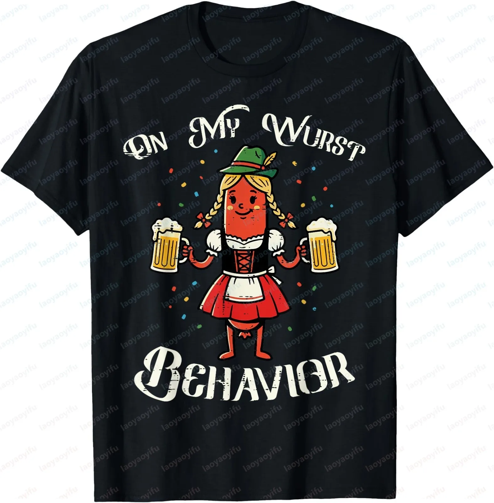 On My Wurst Behavior - A Fun Beer Festival with Drindl Sausage and a Shirt Loose, casual, fashionable and comfortable Unisex