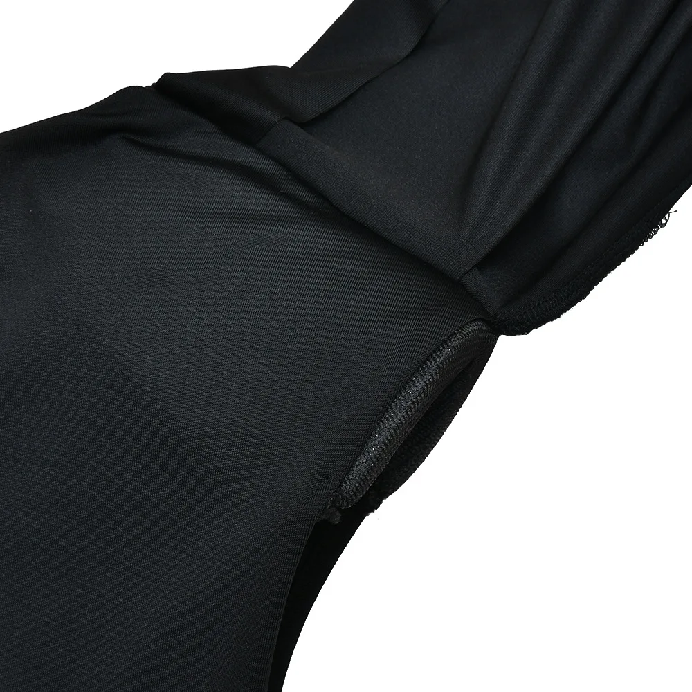 Abito da donna elegante con scialle solido maxi abito da festa o collo con spalla imbottita manica a mantella divisa aderente ballo di fine anno abito lungo da sera