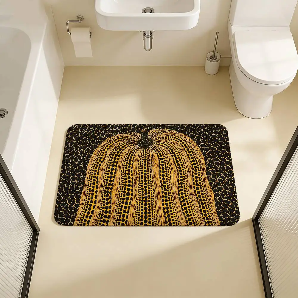 Yayoi Kusama Art Floor Mat Rectangle Anti-slip Home Soft Badmat Front Door Indoor Outdoor Mat Hotel Decor Mat