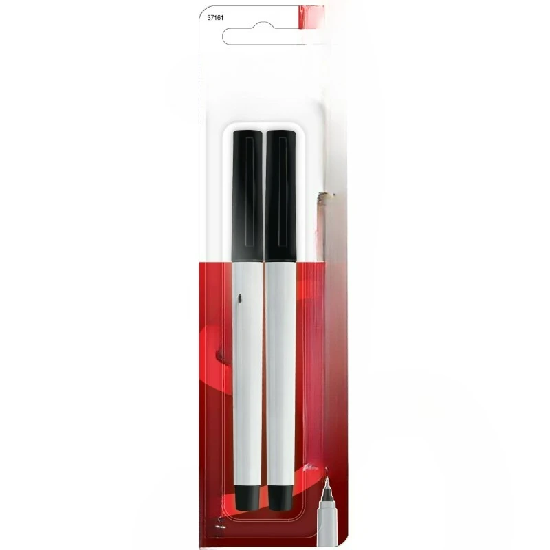 Permanent Marker, Ultra Fine Point, Black, 2-Pack