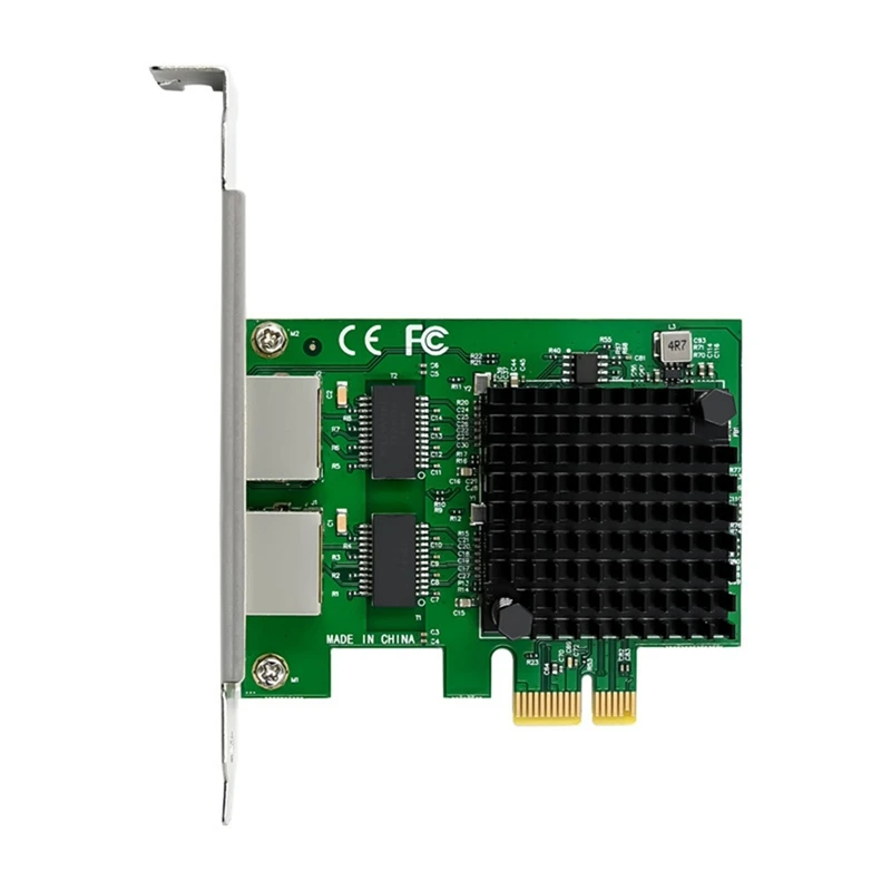 PCI-E X1 2.5G Server Network Card Dual-Port Gigabit Network Card I225-V Ethernet Controller Dual-Port 2.5Gbe RJ45 Ports