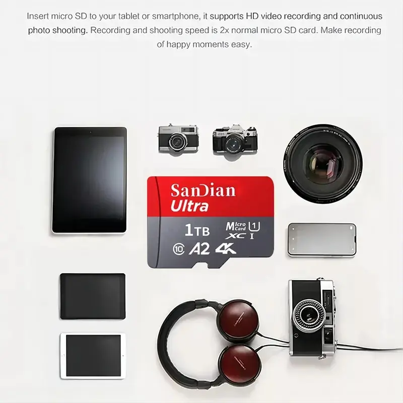 1TB Original High Speed Micro TF/SD Card SD Memory Card 512GB 256GB 128GB Mini Flash Card 30MB/S Class10 For Camera/Phone/PC