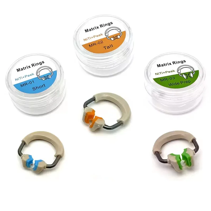 Dental Matrix Bands NITI Metal Matrice Clamp Ring Sectional Contoured Matrix System Interdental Adaptive Composite Wedge Tweezer