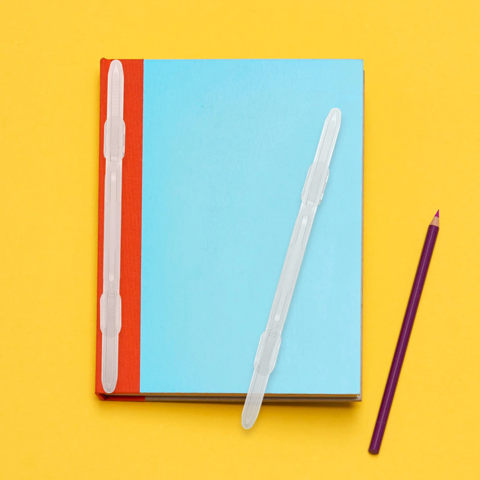 20 Pcs Multifunctional Double Hole Clip Binding Combs Binder Paper Clips Stickers Spine Labels Mechanism Binders