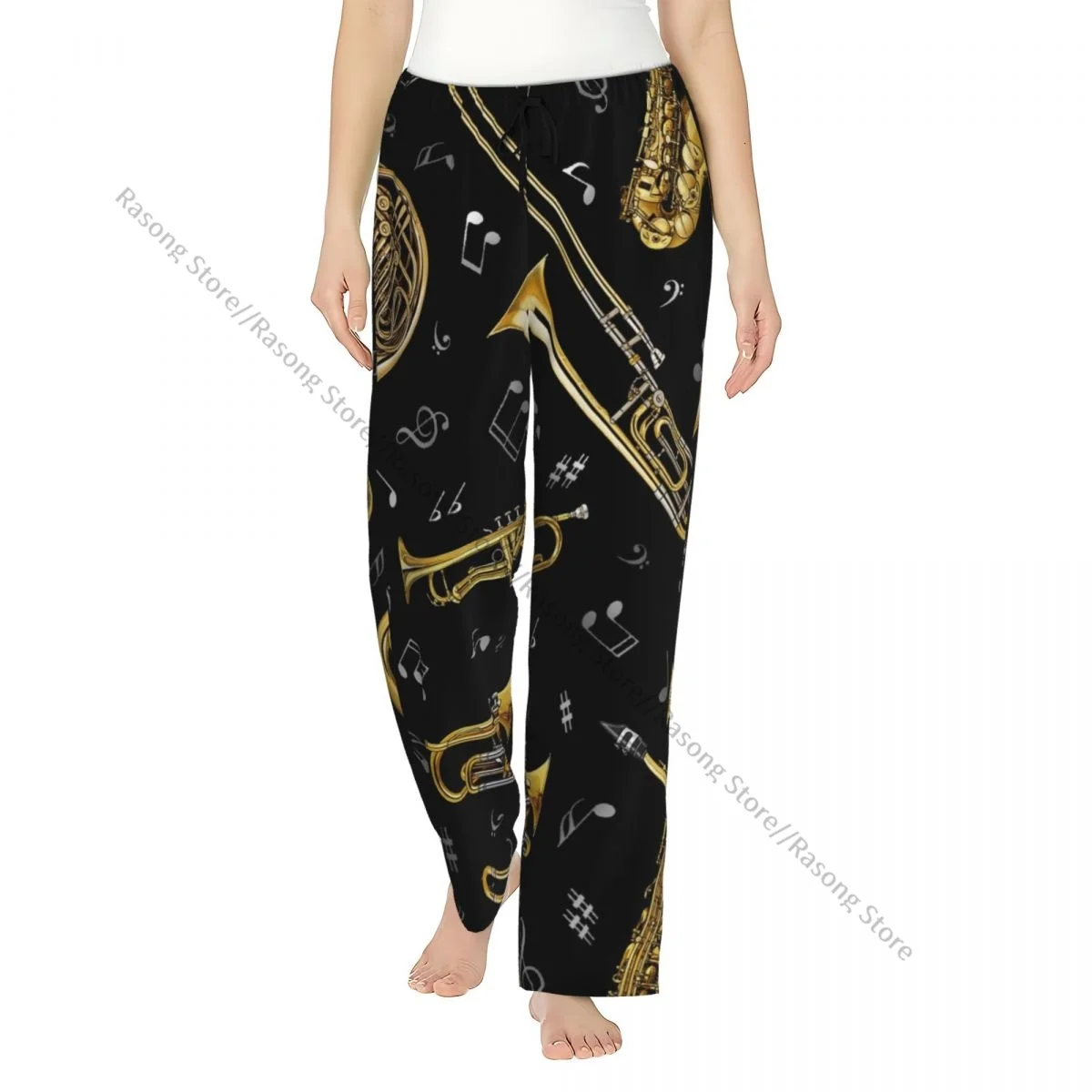 

Trumpet Women Sleep Pants Warm Flannel Lounge Pants for Winter Nights