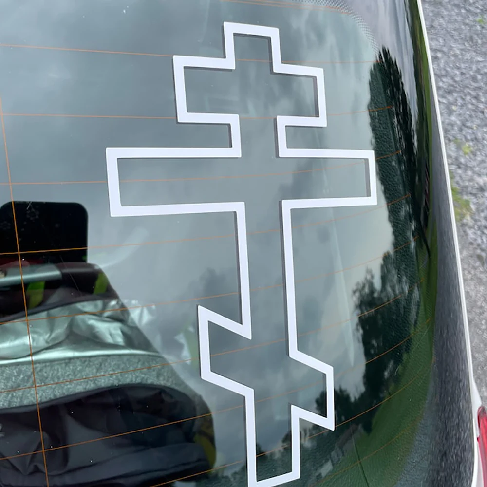 Car Styling Russian Orthodox Cross Vinyl Stickers,Car Windows Bumper Decor Decals Accessories