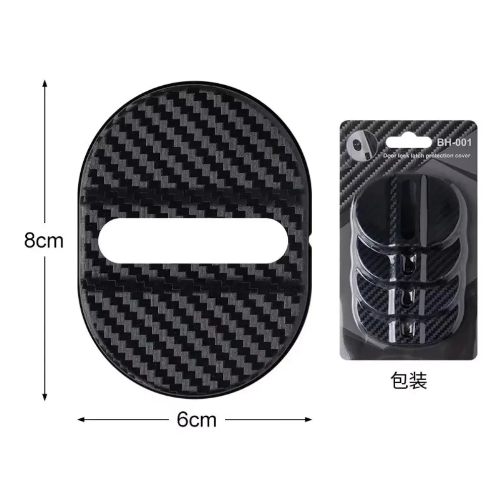 4 Pcs Universal Car Door Lock Protective Cover Plastic Self-adhesive Car Decorative Accessories Car Door Lock Anti Rust Sleeve