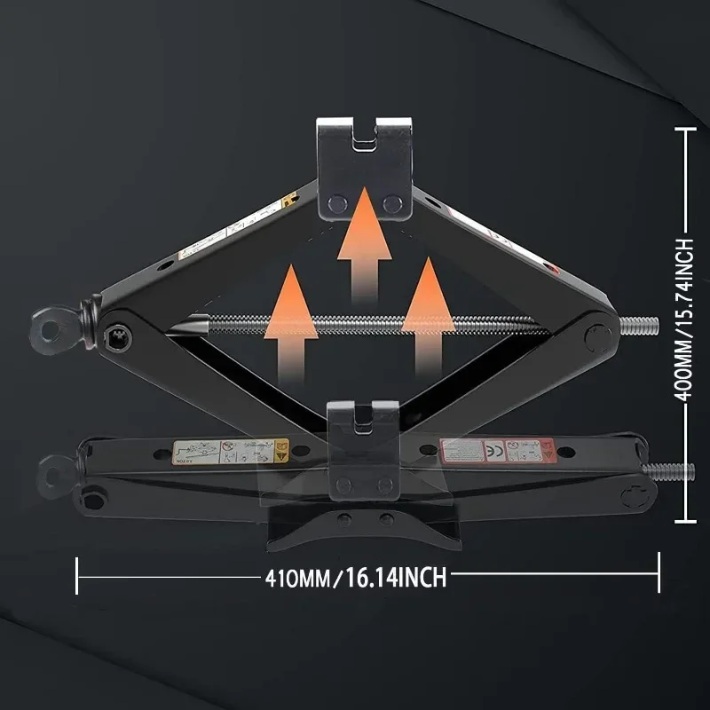 0.8T/1T/2T Car Jack Labor-saving Wrench Tire Replacement Jack Car Maintenance Tool Scissor Lift Automobile Tire Jack Repair Tool