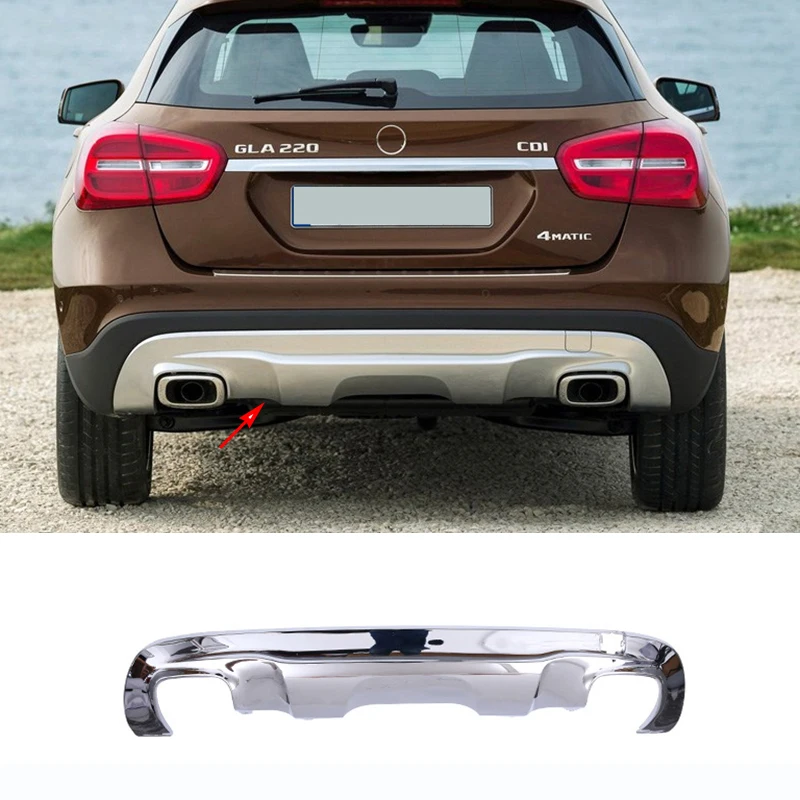 A1568850925 parachoques trasero cromado, embellecedor cromado, difusor de alerón de estilo cromado para Mercedes Benz GLA X156 W156 GLA220 GLA200 250