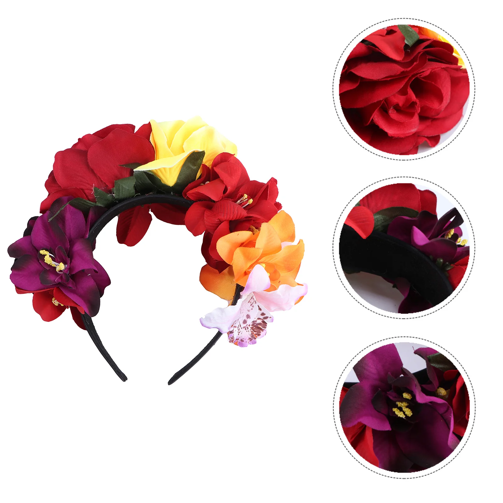 

Halloween Costumes Flower Hair Hoop Party Bands Fashionable Headband Rose Bride