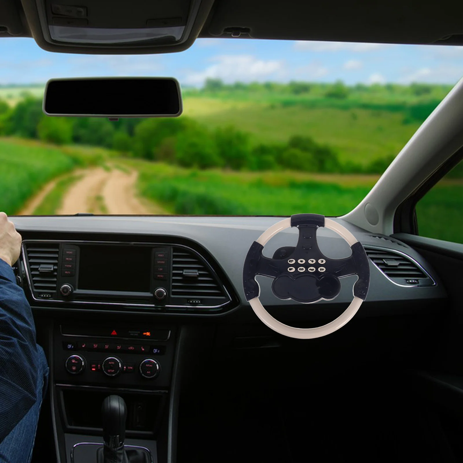 Stuurwiel voor kinderen Kinderen Simulatie Rijden Spelen Geluidseffecten Zuignap Tafelblad Interactief spel voor peuters