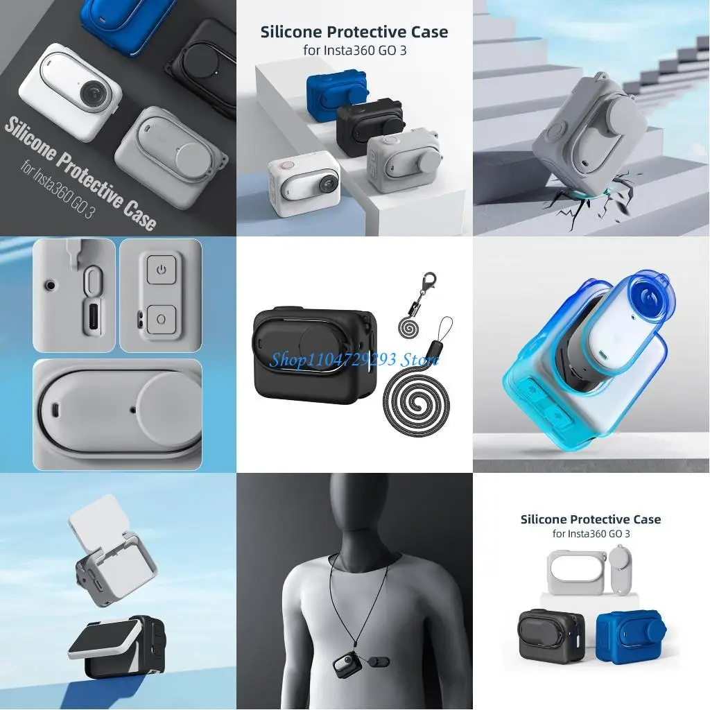 

Y2GD Full-Protection Silicone Case Cover Protector For GO3 Action Camera