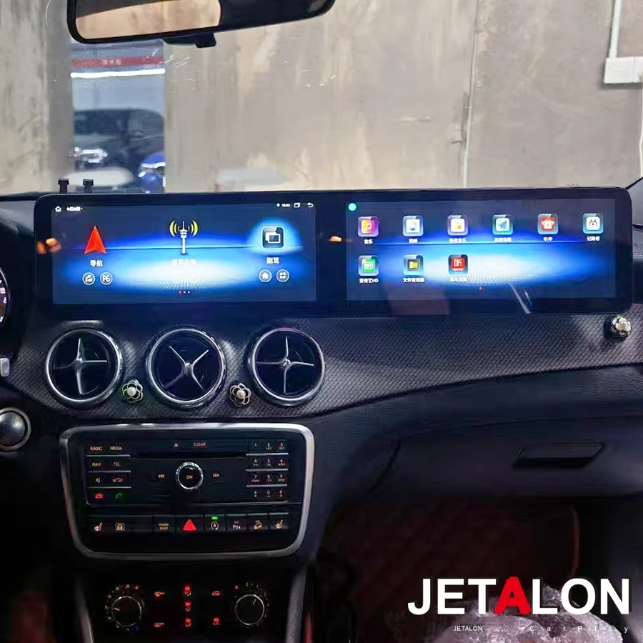 

12.3inch+12.3inch AHD Dual Screen For Mercedes Benz GLA A Class B Class A45 2013-2023 Android Carplay GPS Car Multimedia Player