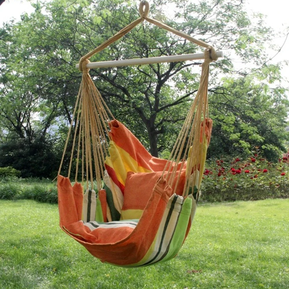 Travel Colorful Garden 120KG Camping Rope Bed Bedroom Home Hammock Chair Hammock Swings Swing Seat Hanging Hammock