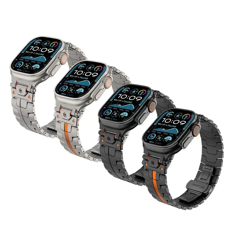 

Luxury Watch band for Apple Watch Ultra 49mm Stainless Steel Wristband for iWatch 11 10 9 8 7 6 5 4 3 SE 46mm 45mm 44mm Correas