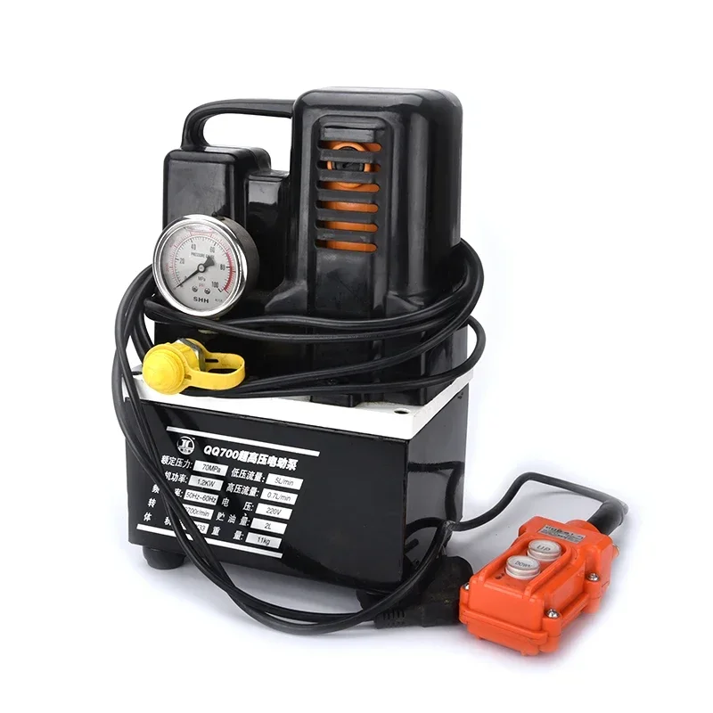 QQ-700 Portable Electric Hydraulic Pump 1200W Ultra-small Hydraulic Station High Pressure Hydraulic Oil Pump Machine 220V/110V