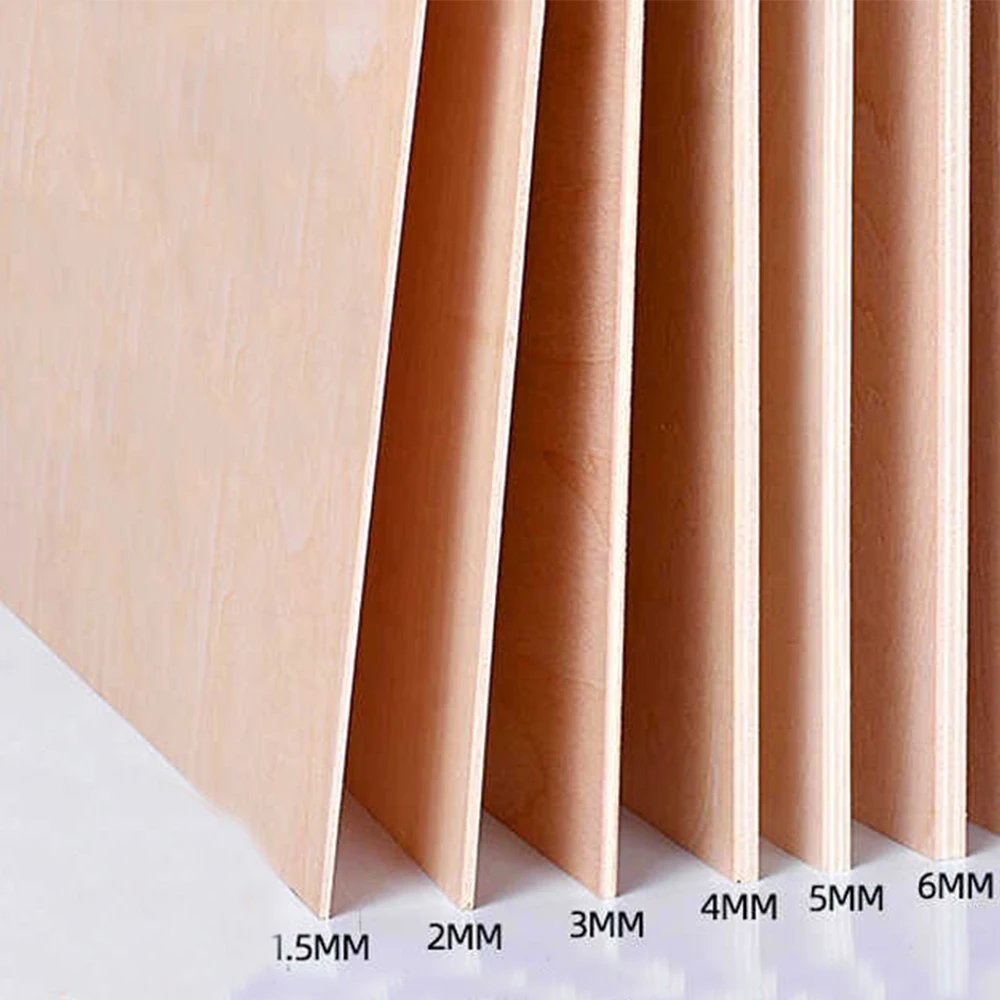 1-5Pcs Basswood Craft Board Thick 1.5/2/3-6mm Model Layer Wood Board DIY Craft Sand Table Building Model Materials Accessories