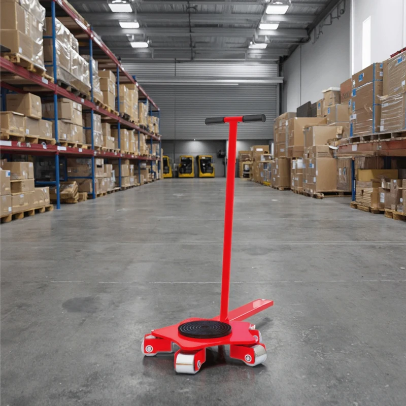 Pull Push Cargo Hand Truck Trolley Two Wheel 180 Degree Machine Dolly Skate Roller Machinery Mover Cargo Transport Trolley