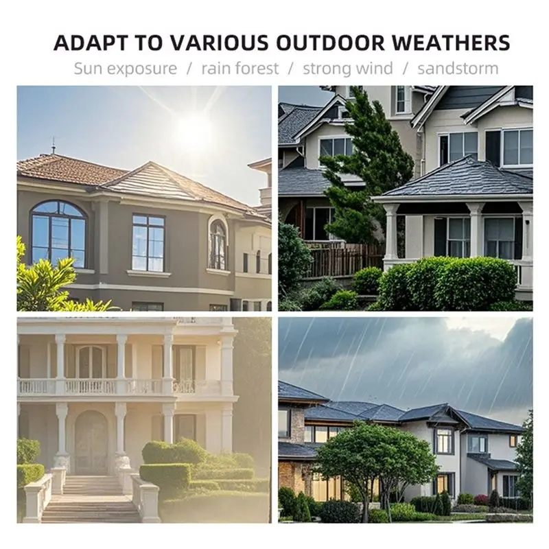 ABLQ Smart WIFI Doorbell Camera With Solar Charging, Waterproof, Night Vision, HD, Two-Way Intercom Voice For Home Security