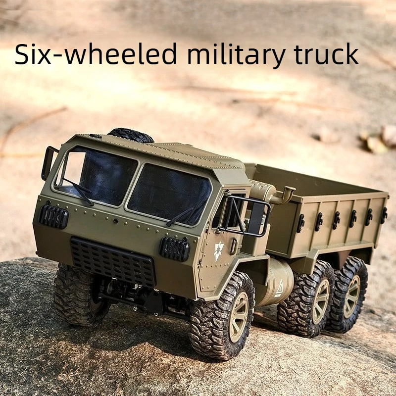 Camioneta de Control Remoto a Escala 1:12, 6WD, Todoterreno, con Cámara, Vehículo de Transporte, Camión Militar, Juguete Eléctrico, Modelo de Regalo