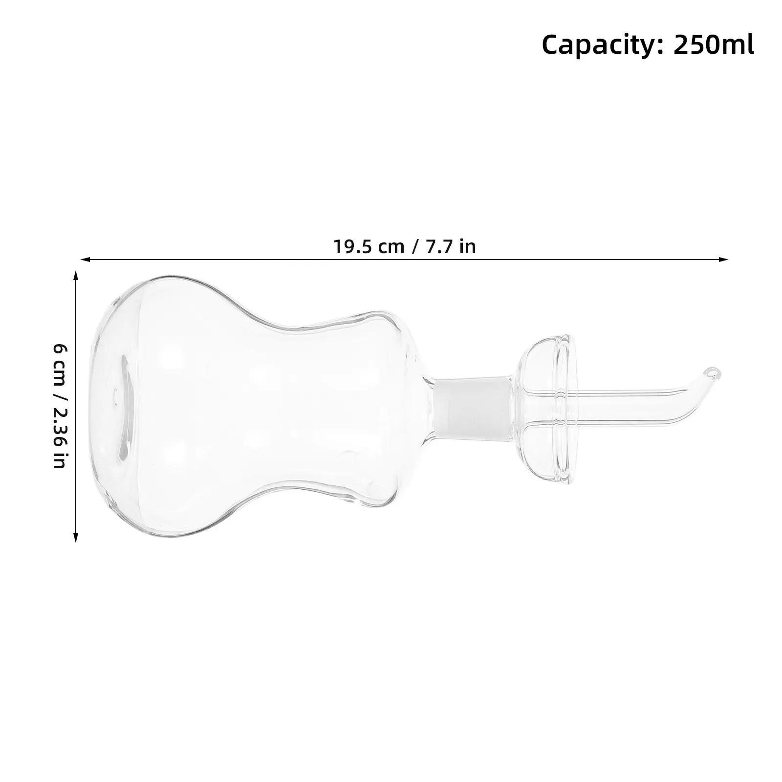 Glass Oil Dispenser Bottle 250Ml Clear Gourd Shaped Leakproof Oil Vinegar Soy Sauce Pourer Kitchen Condiment Cruet Reusable