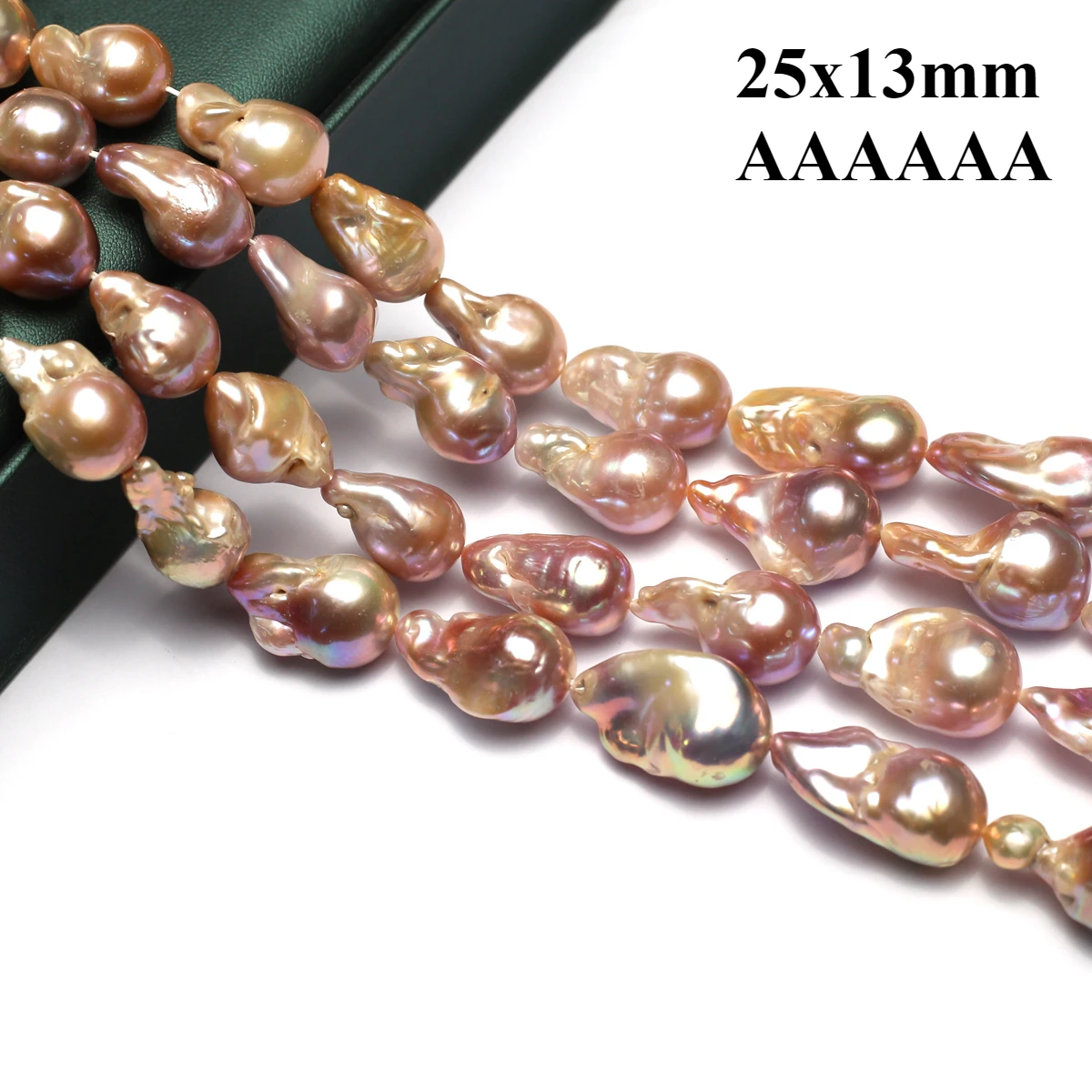 25x13mm 6A Luxurious Premium Natural Freshwater Baroque Yellow Fishtail Pearl Bead Jewelry MakeDIY Necklace Bracelet Accessories