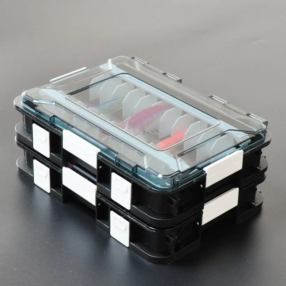 

Разделенный чехол для приманки, вместительный органайзер для приманок, вместительный ящик для рыболовных снастей для рыболовков, органайзер для приманок с несколькими отделениями, терминал