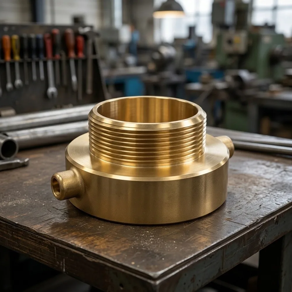 Brass Fire Hydrant Adapter 2-1/2 Inch NST To NPT Quick Connect Fitting For Fire Hose PVC Pipe And Industrial Agriculture Use