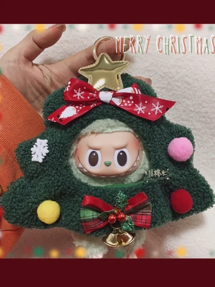 Doll Clothes Outfit Accessories For Korea Kpop EXO 17cm Labubu V2 Plush Idol Doll's Clothing Christmas Head Covering Girl Gifts