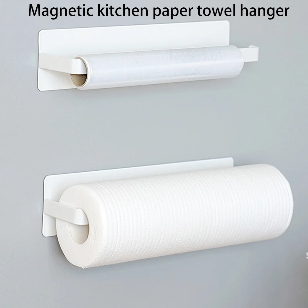 Magnetic Paper Towel Holder Paper Towel Rack Wall Mount Metal Tissue Stand Punch Free Strong Magnet Backing for Kitchen Bathroom - Image 6