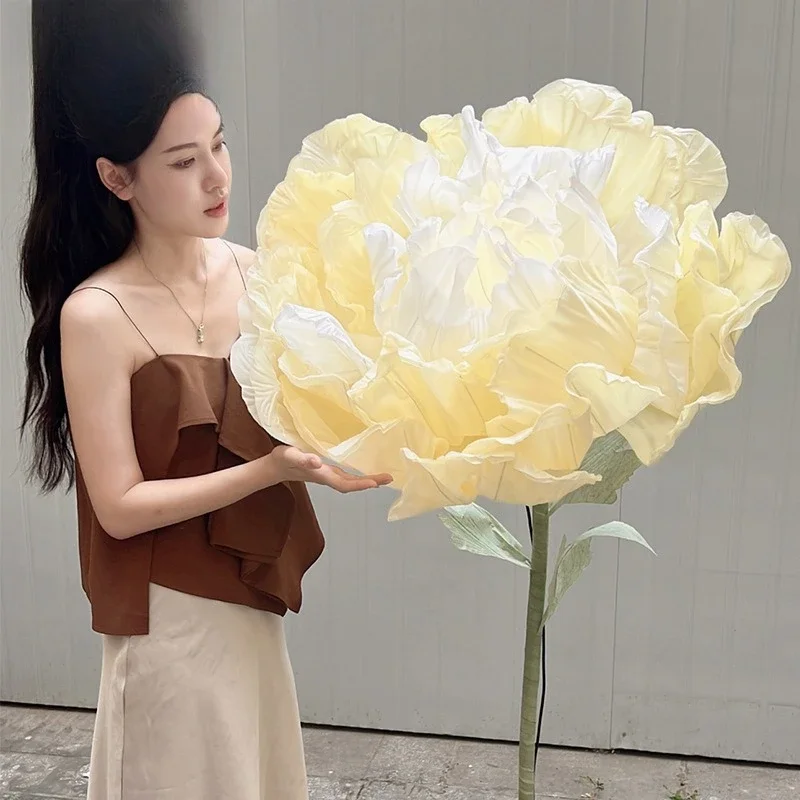 Flores simuladas de abrir y cerrar automáticamente, flores falsas, flores de papel, accesorios de arreglo de escena de boda, compras