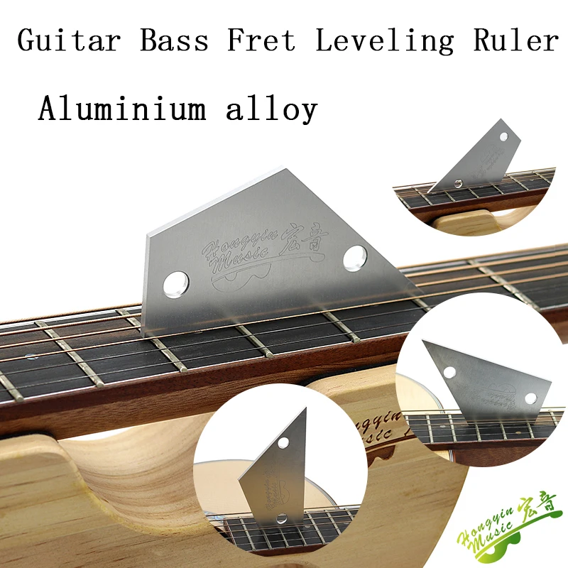 HUATOOL Guitar Bass Fret Leveling Ruler Fret Rocker Luthier Tool for Acoustic Electric Guitar Bass Fingerboard Repair Making Acc