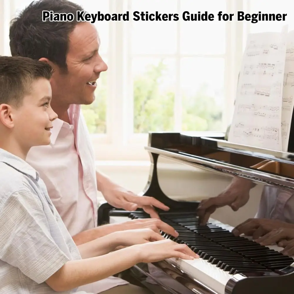 Replacement Removable Piano Training Stickers Transparent Reusable Piano Key Decal Musical Supplies Keyboard Symbol Tags