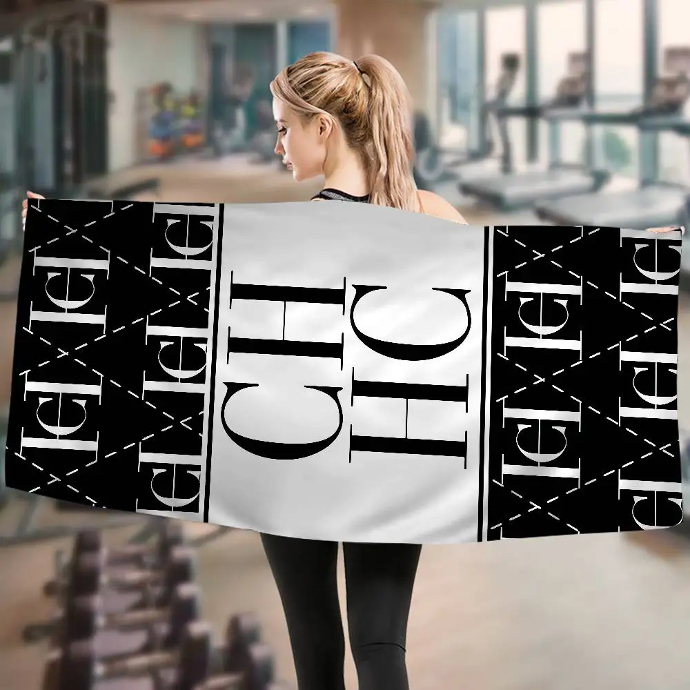 C-CarolinaS Fashion H-HerreraES Beach Colorful Bath Towels for Girl Microfiber Quick Dry Custom Sand Free Beach Spa Gym Pool