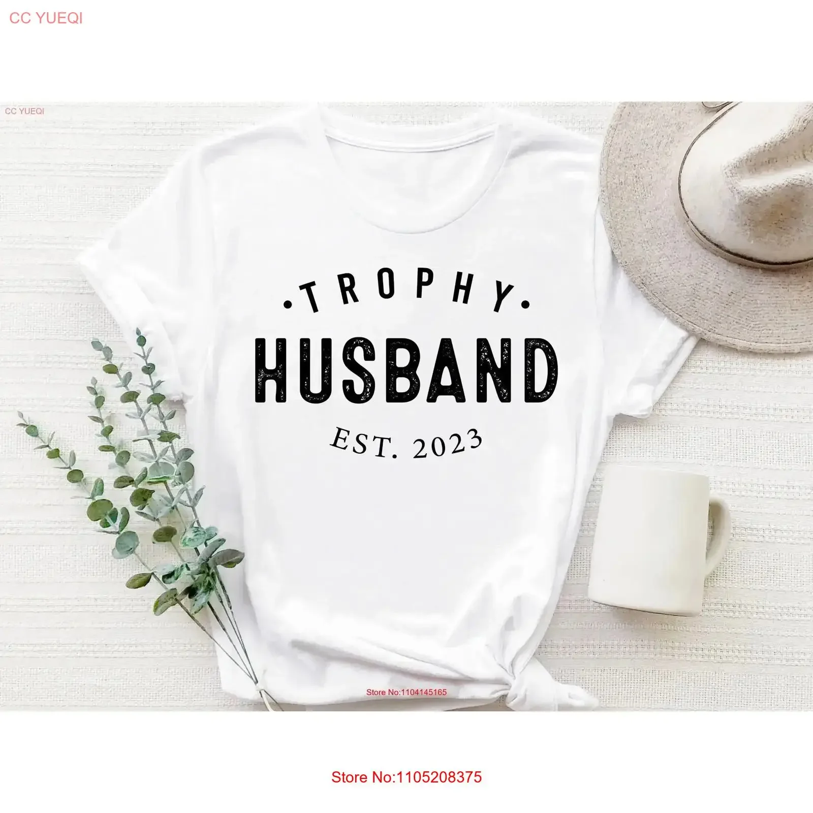 

Футболка трофейного мужа для него, забавная от жены, подарок на годовщину, винтажная стираная уличная одежда, универсальная стильная мужская одежда