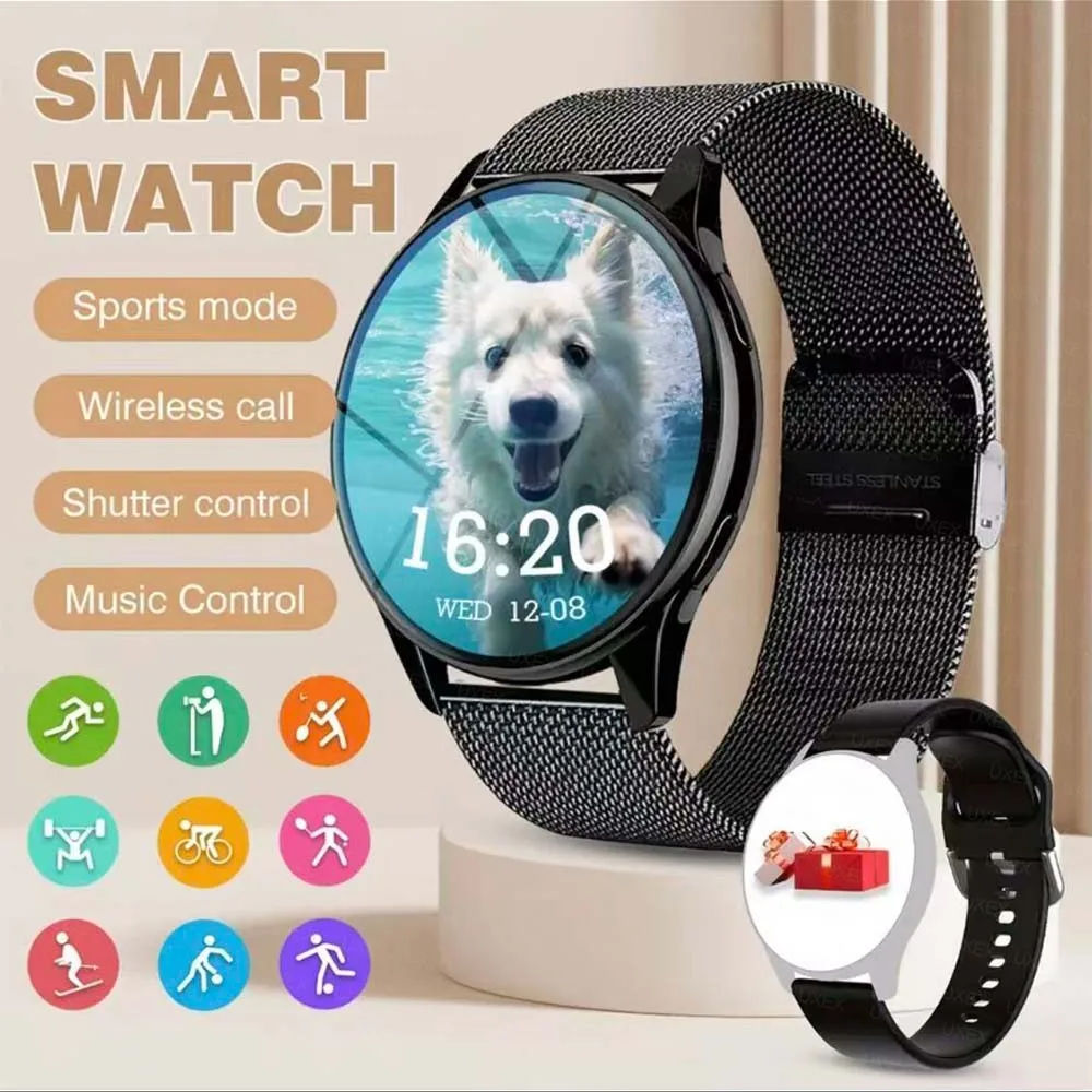 

2026 Watch Fashion Smartwatch Women Christmas Gift Full Screen BT Calling Custom Photo Multifunction Watches Men For Android Ios