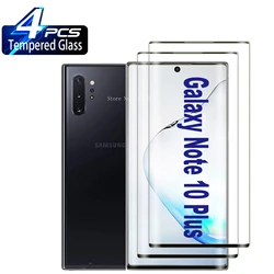 2/4Pcs Curved Tempered Glass For Samsung Galaxy Note 10 + Plus A2 CORE  Screen Protector Glass Film Anti-Scratch