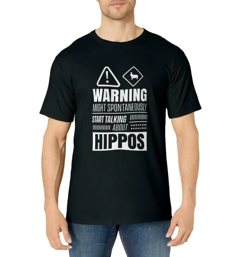 Hippo Saying Hippopotamus Hippos T-Shirt Classic Logo T Shirt and Stickers, Unisex Adult T Shirt Collection